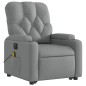 vidaXL Sillón de masaje eléctrico reclinable elevable tela gris claro vidaXL Sillón de masaje eléctrico reclinable elevable tela gris claro