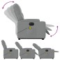 vidaXL Sillón de masaje eléctrico reclinable elevable tela gris claro vidaXL Sillón de masaje eléctrico reclinable elevable tela gris claro