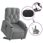 vidaXL Sillón de masaje eléctrico reclinable elevable tela gris claro vidaXL Sillón de masaje eléctrico reclinable elevable tela gris claro