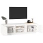 vidaXL Mueble de TV madera maciza de pino blanco 140x35x40 cm
