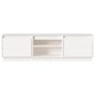vidaXL Mueble de TV madera maciza de pino blanco 140x35x40 cm