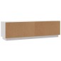 vidaXL Mueble de TV madera maciza de pino blanco 140x35x40 cm