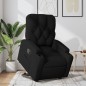 vidaXL Sillón reclinable elevable tela negro vidaXL Sillón reclinable elevable tela negro