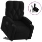 vidaXL Sillón reclinable elevable tela negro vidaXL Sillón reclinable elevable tela negro