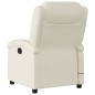 vidaXL Sillón de masaje reclinable eléctrico cuero sintético crema
