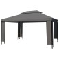 vidaXL Cenador con tira de luces LED gris antracita 3x4 m vidaXL Cenador con tira de luces LED gris antracita 3x4 m