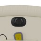 vidaXL Sillón de masaje reclinable eléctrico cuero sintético crema