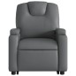 vidaXL Sillón de masaje elevable eléctrico cuero sintético gris vidaXL Sillón de masaje elevable eléctrico cuero sintético gris