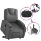 vidaXL Sillón de masaje elevable eléctrico cuero sintético gris vidaXL Sillón de masaje elevable eléctrico cuero sintético gris