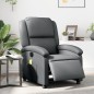 vidaXL Sillón de masaje reclinable eléctrico cuero sintético gris vidaXL Sillón de masaje reclinable eléctrico cuero sintético gris
