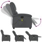 vidaXL Sillón de masaje reclinable eléctrico cuero sintético gris vidaXL Sillón de masaje reclinable eléctrico cuero sintético gris