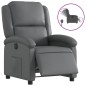 vidaXL Sillón reclinable eléctrico de cuero sintético gris vidaXL Sillón reclinable eléctrico de cuero sintético gris