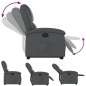 vidaXL Sillón reclinable elevable eléctrico de cuero sintético gris
