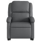 vidaXL Sillón reclinable elevable eléctrico de cuero sintético gris