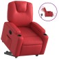 vidaXL Sillón elevable eléctrico cuero artificial rojo vidaXL Sillón elevable eléctrico cuero artificial rojo