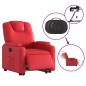 vidaXL Sillón elevable eléctrico cuero artificial rojo vidaXL Sillón elevable eléctrico cuero artificial rojo