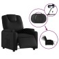 vidaXL Sillón reclinable eléctrico de cuero sintético negro vidaXL Sillón reclinable eléctrico de cuero sintético negro
