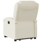 vidaXL Sillón reclinable elevable eléctrico de cuero sintético crema vidaXL Sillón reclinable elevable eléctrico de cuero sintético crema
