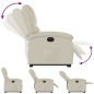 vidaXL Sillón reclinable elevable eléctrico de cuero sintético crema vidaXL Sillón reclinable elevable eléctrico de cuero sintético crema