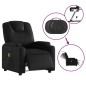 vidaXL Sillón de masaje reclinable eléctrico cuero sintético negro vidaXL Sillón de masaje reclinable eléctrico cuero sintético negro
