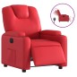 vidaXL Sillón reclinable eléctrico de cuero sintético rojo vidaXL Sillón reclinable eléctrico de cuero sintético rojo
