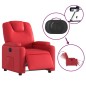 vidaXL Sillón reclinable eléctrico de cuero sintético rojo vidaXL Sillón reclinable eléctrico de cuero sintético rojo