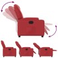 vidaXL Sillón reclinable eléctrico de cuero sintético rojo vidaXL Sillón reclinable eléctrico de cuero sintético rojo