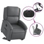 vidaXL Sillón reclinable elevable cuero artificial gris vidaXL Sillón reclinable elevable cuero artificial gris