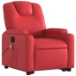 vidaXL Sillón de majaje elevable eléctrico cuero artificial rojo vidaXL Sillón de majaje elevable eléctrico cuero artificial rojo
