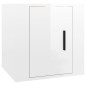 vidaXL Mueble para TV de pared blanco brillante 40x34,5x40 cm vidaXL Mueble para TV de pared blanco brillante 40x34,5x40 cm