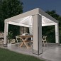 vidaXL Cenador con doble techo y tira de luces LED blanco 3x3 m vidaXL Cenador con doble techo y tira de luces LED blanco 3x3 m