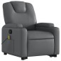 vidaXL Sillón reclinable de masaje de pie cuero artificial gris vidaXL Sillón reclinable de masaje de pie cuero artificial gris