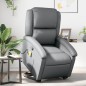 vidaXL Sillón reclinable de masaje de pie cuero artificial gris vidaXL Sillón reclinable de masaje de pie cuero artificial gris