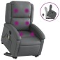 vidaXL Sillón reclinable de masaje de pie cuero artificial gris vidaXL Sillón reclinable de masaje de pie cuero artificial gris