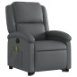 vidaXL Sillón reclinable de masaje de pie cuero artificial gris vidaXL Sillón reclinable de masaje de pie cuero artificial gris