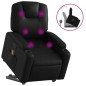 vidaXL Sillón reclinable de masaje de pie cuero artificial negro vidaXL Sillón reclinable de masaje de pie cuero artificial negro