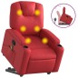 vidaXL Sillón reclinable de masaje de pie cuero artificial rojo vidaXL Sillón reclinable de masaje de pie cuero artificial rojo