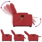 vidaXL Sillón reclinable de masaje de pie cuero artificial rojo vidaXL Sillón reclinable de masaje de pie cuero artificial rojo