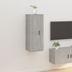 vidaXL Mueble para TV de pared gris hormigón 40x34,5x100 cm