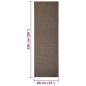 vidaXL Alfombra de sisal para rascador marrón 80x250 cm vidaXL Alfombra de sisal para rascador marrón 80x250 cm