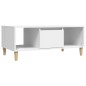 vidaXL Mesa de centro madera contrachapada blanco 90x50x36,5 cm vidaXL Mesa de centro madera contrachapada blanco 90x50x36,5 cm