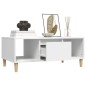 vidaXL Mesa de centro madera contrachapada blanco 90x50x36,5 cm vidaXL Mesa de centro madera contrachapada blanco 90x50x36,5 cm