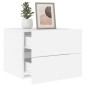 vidaXL Mesitas de noche de pared con luces LED 2 unidades blanco vidaXL Mesitas de noche de pared con luces LED 2 unidades blanco