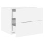 vidaXL Mesitas de noche de pared con luces LED 2 unidades blanco vidaXL Mesitas de noche de pared con luces LED 2 unidades blanco