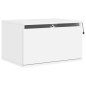 vidaXL Mesita de noche de pared con luces LED blanco vidaXL Mesita de noche de pared con luces LED blanco