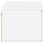 vidaXL Mesita de noche de pared con luces LED blanco vidaXL Mesita de noche de pared con luces LED blanco