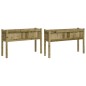 vidaXL Jardineras con patas 2 uds madera de pino impregnada vidaXL Jardineras con patas 2 uds madera de pino impregnada
