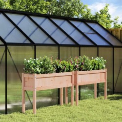vidaXL Jardineras con patas 2 uds madera maciza de abeto Douglas