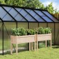 vidaXL Jardineras de exterior con patas 2 uds madera maciza de pino vidaXL Jardineras de exterior con patas 2 uds madera maciza de pino