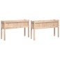 vidaXL Jardineras de exterior con patas 2 uds madera maciza de pino vidaXL Jardineras de exterior con patas 2 uds madera maciza de pino